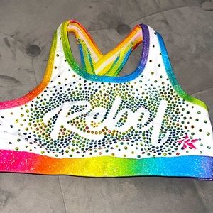 Rebel athletic sports bra size youth small
